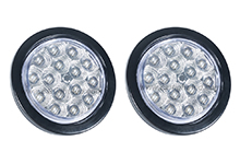 Clear Lens 4" Amber Round Sealed Tail Lamps